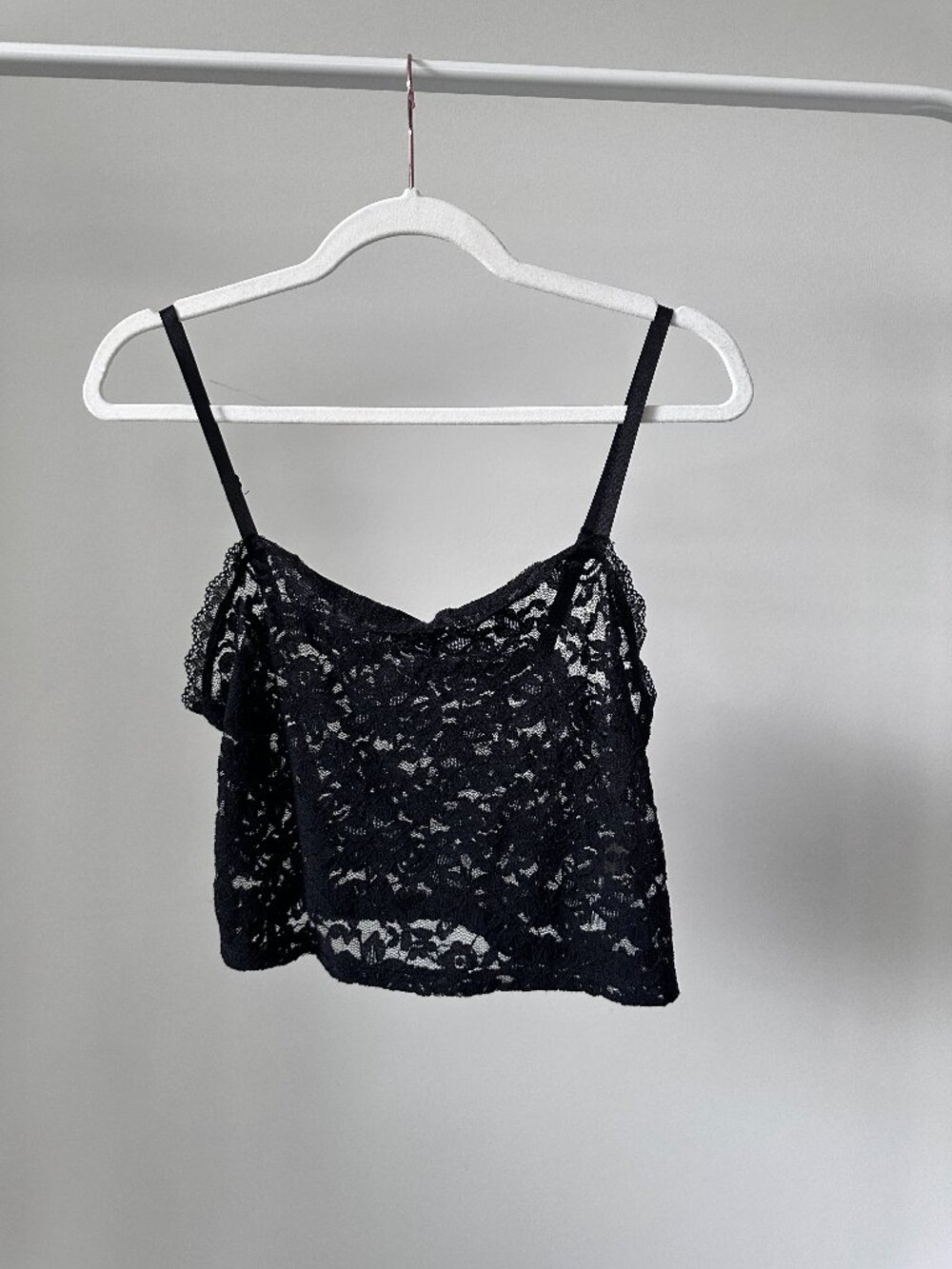 Garage Lace Crop Tank Top Black Size Medium Washed, Never Worn